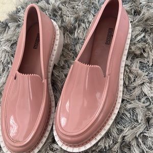 Melissa loafers blush pink jelly  shoes worn 2x sz 6